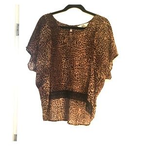 Cheetah print Hi-lo shirt
